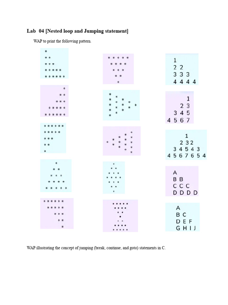 C Programming Patterns and Arrays Guide | PDF | String (Computer ...