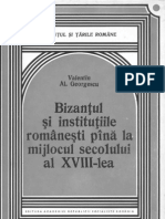 Bizanţul şi instituţiile româneşti până la mijlocul secolului al XVIII-lea