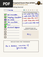 UPSC Daily Target Tracker 2025 | PDF