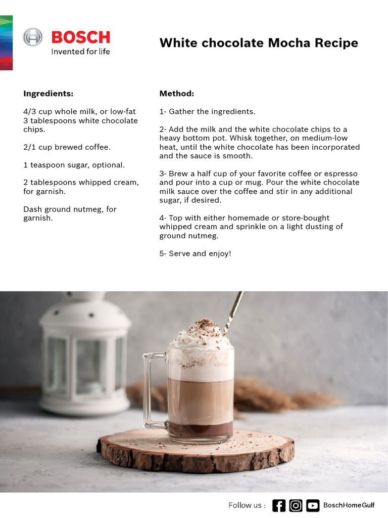 White Chocolate Mocha Recipe | PDF