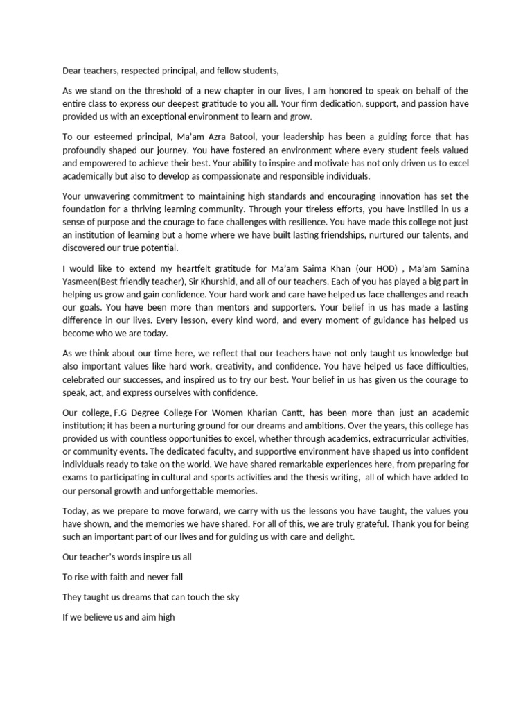 Dear Teachers | PDF | Teachers | Social Psychology