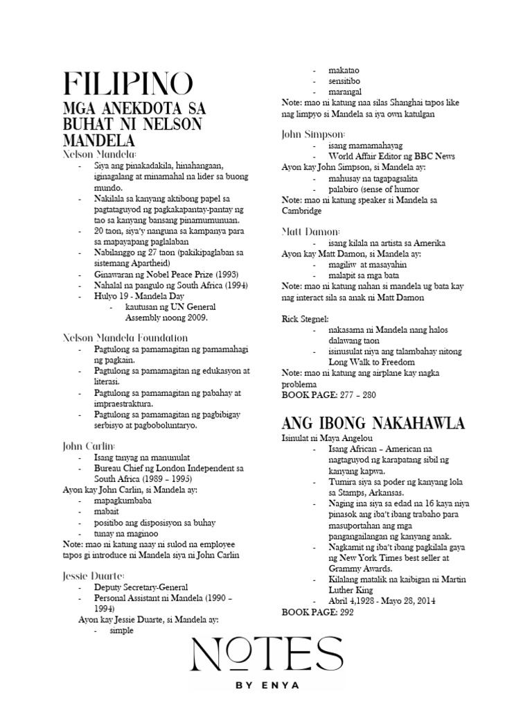 Filipino 3Q (NotesbyEn) | PDF