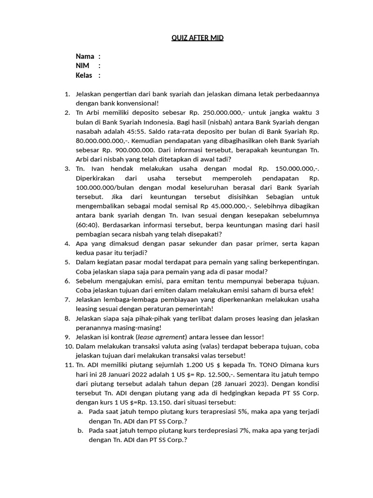 QUIZ 2 After MID 20242025 | PDF