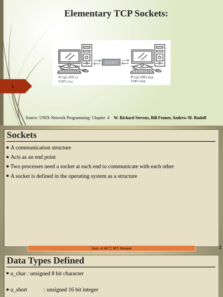 Unit-6 Elementary TCP Sockets | PDF | Port (Computer Networking ...