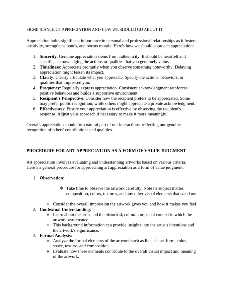 Importance of Appreciation in Relationships | PDF | Morality ...