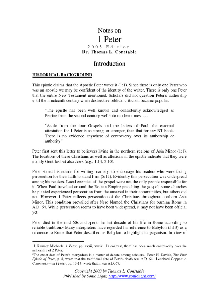 1peter noPW | PDF | Saint Peter | Jesus