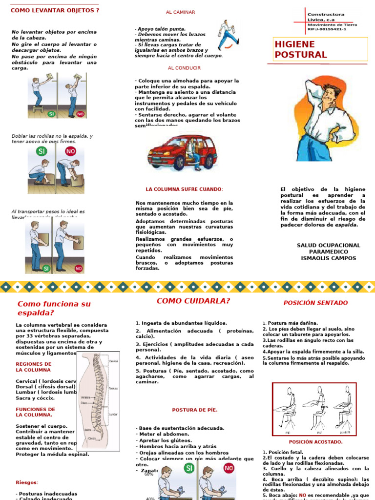 Charla Higiene Postural Zuli | PDF | La columna vertebral