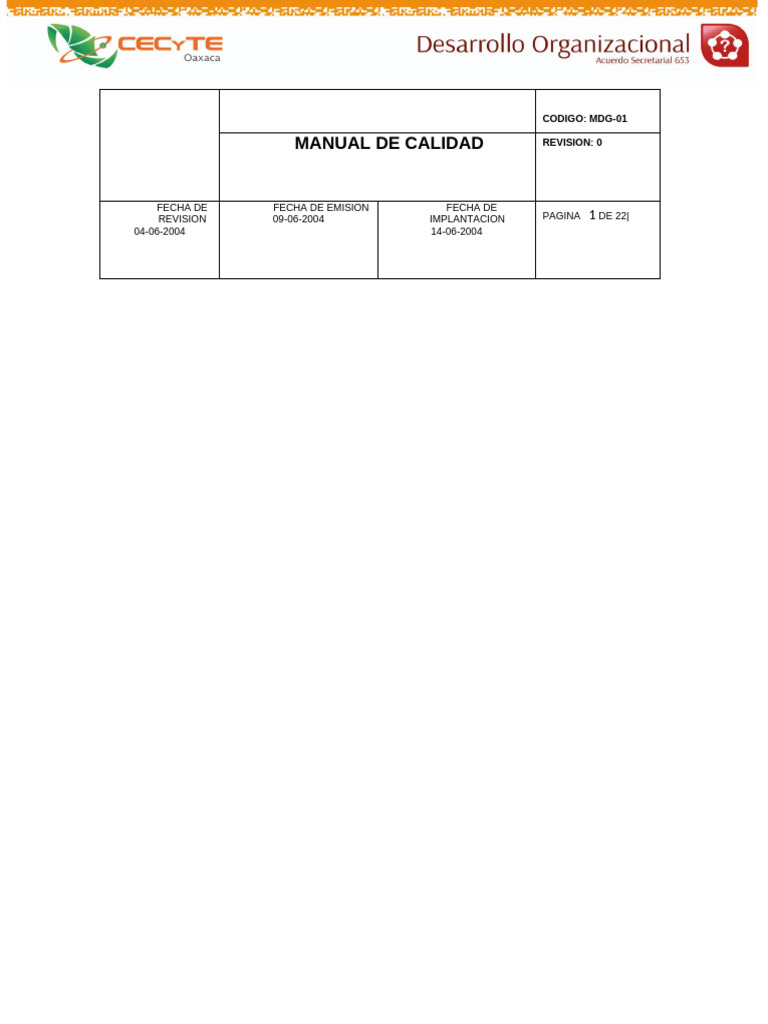 Manual de Calidad ISO 9001:2000 XYZ | PDF | Sistema de manejo de ...