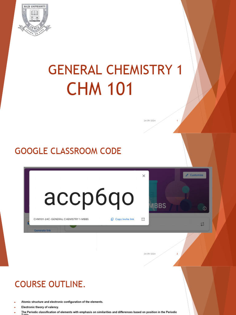 CHM101 LECTURE 1-24C | PDF | Atomic Orbital | Atoms