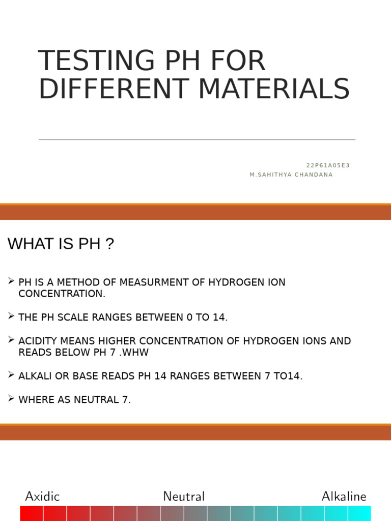 pH Testing Methods and Importance | PDF