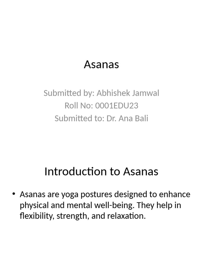 Introduction to Yoga Asanas | PDF | Asana | Meditation