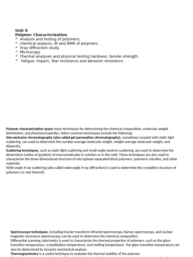 Presentation 1 | PDF | Polymers | Materials Science