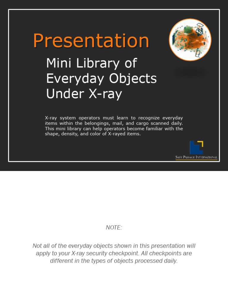 Everyday Objects X-ray Guide | PDF