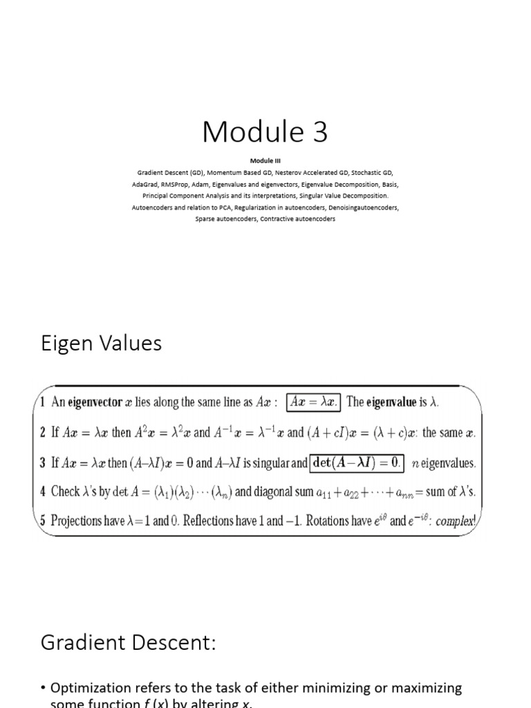 Gradient Descent and Optimization Techniques | PDF | Principal ...