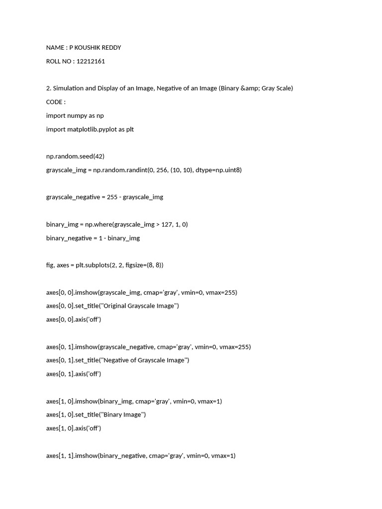 Image Processing with Python Code | PDF