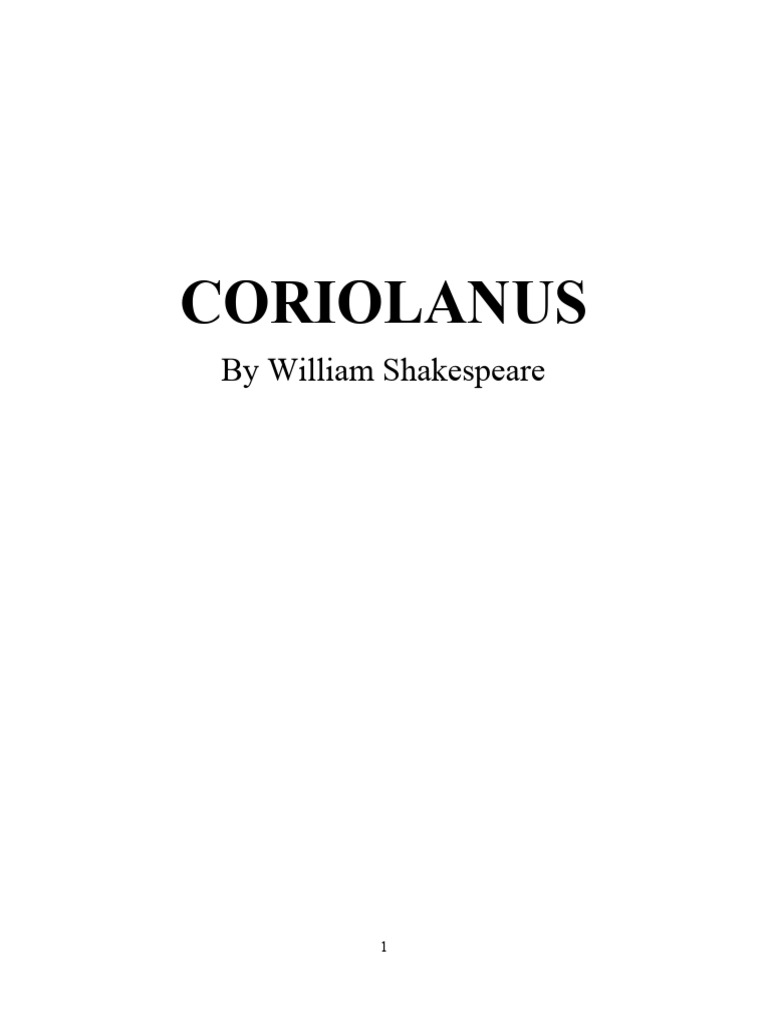 Coriolanus: A Tragic Conflict in Rome | PDF