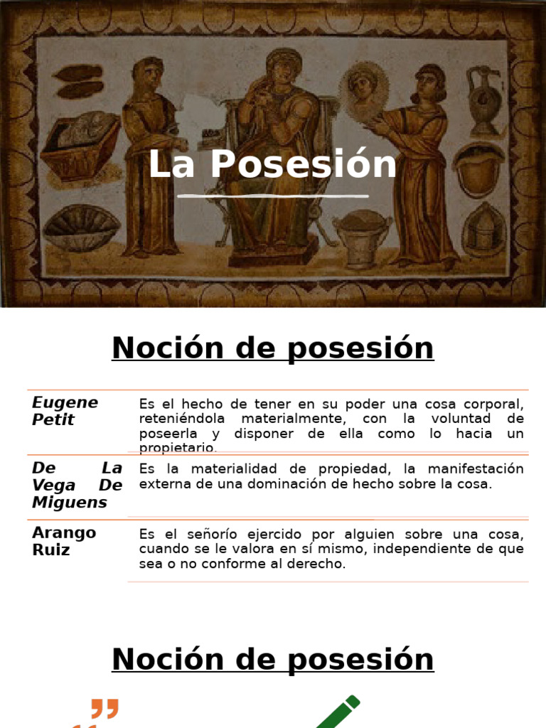 Conceptos Clave de la Posesión | PDF | Posesión (Ley) | Propiedad