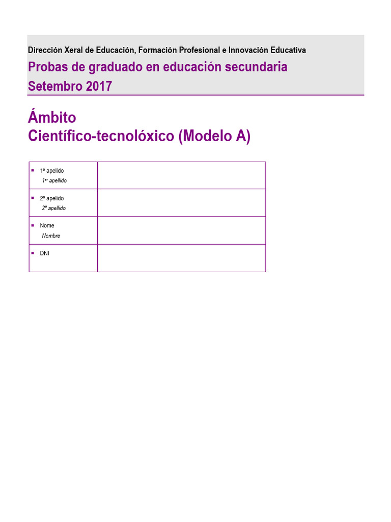 Probas de Graduado en Secundaria 2017 | PDF | Magnesio | Ácido