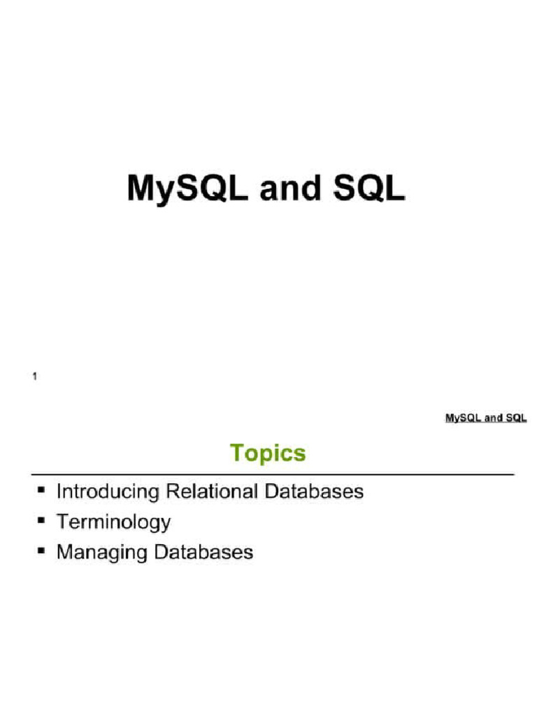 Mysql Querying | PDF