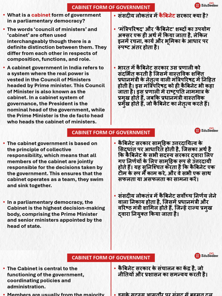 Cabinet: Cabinet Form of Government | PDF