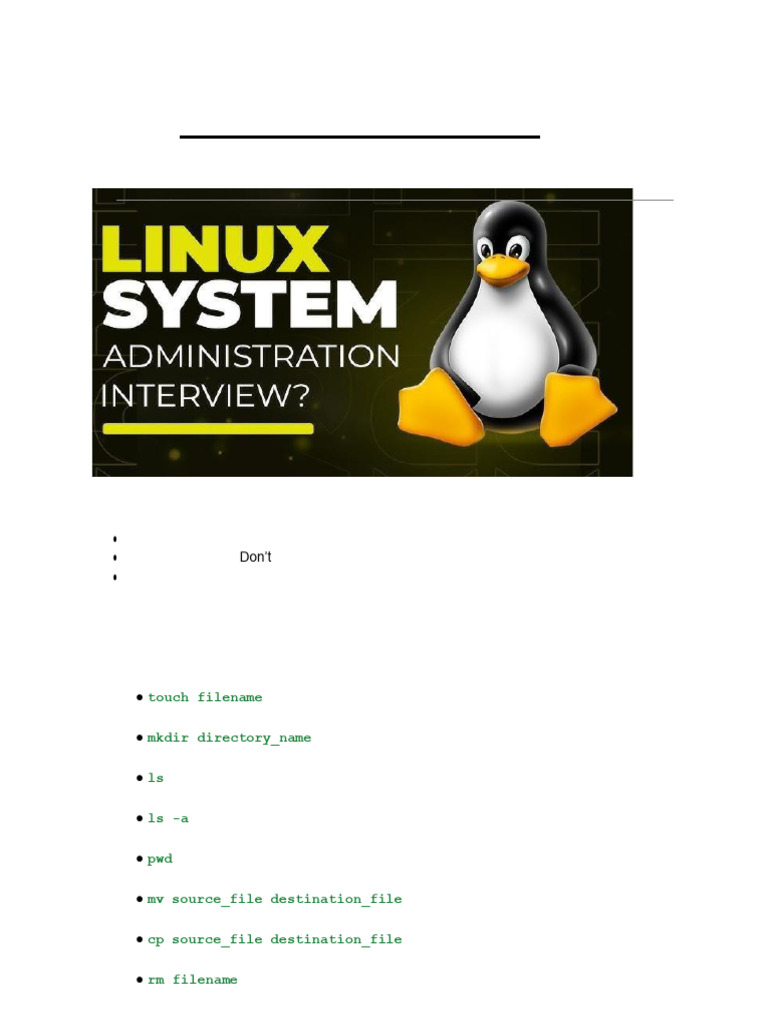 Essential Linux Interview Questions | PDF | Filename | Computer File