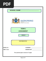 Grade 5 Mental Maths Term 1 | PDF | Mathematics