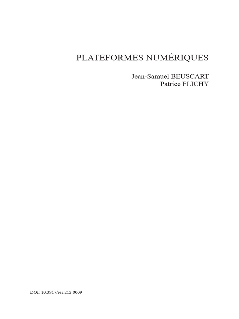 Comprendre les plateformes numériques | PDF | Réseautage social ...