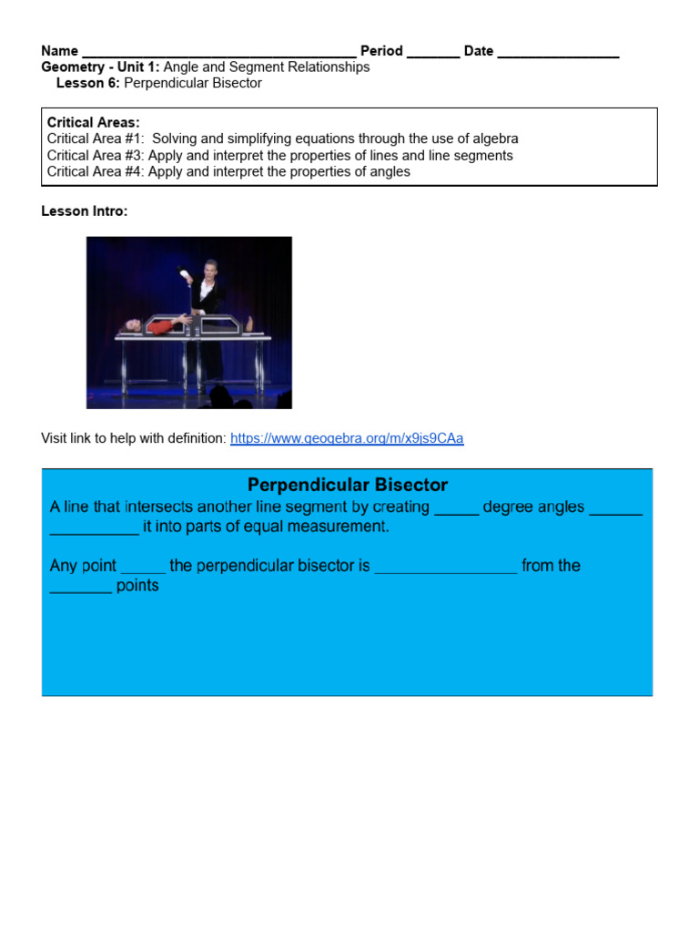 Understanding Perpendicular Bisectors | PDF