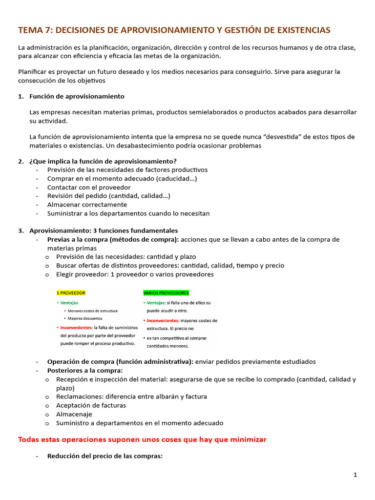 Tema 7 | PDF | Obtención | Planificación