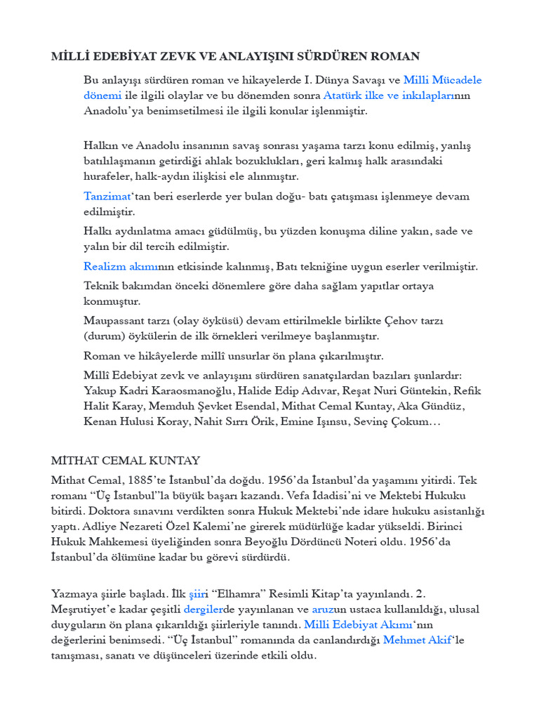 12 Edebiyat Notu PDF