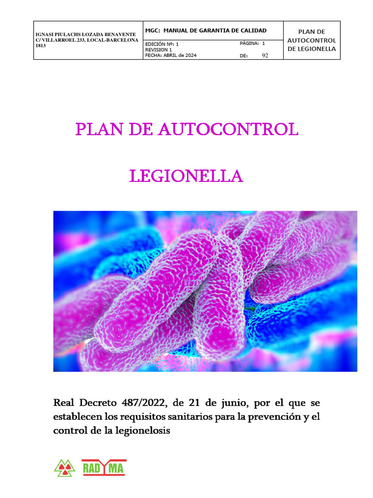 Plan de Autocontrol Revision 1 | PDF | Sistema de manejo de calidad ...