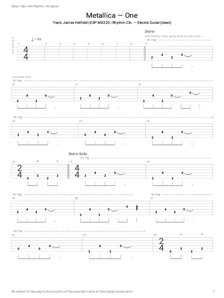 One Metallica | PDF | Song Structure | Elements Of Music