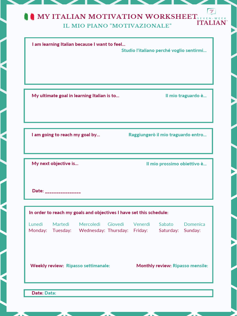 Motivation Worksheet | PDF