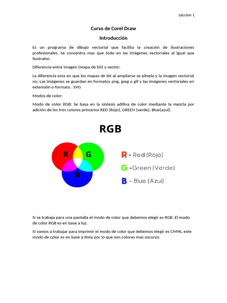 Curso Gratis de Corel Draw: Lección 1 | PDF