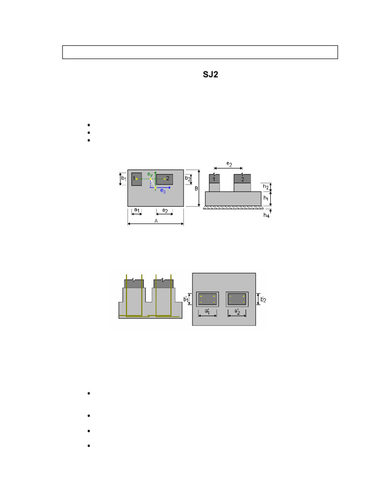 Calculs de Semelle Jumelée SJ2 | PDF | Béton armé | Matériaux