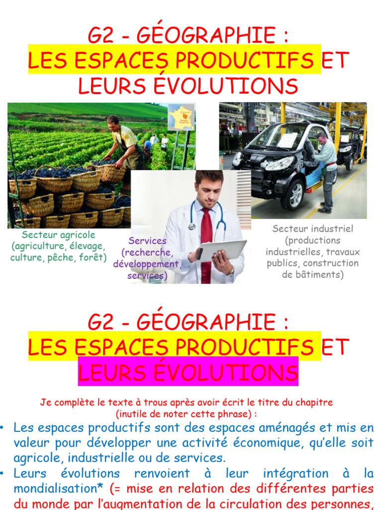 Évolution des espaces productifs en France | PDF | Agriculture | Céréale