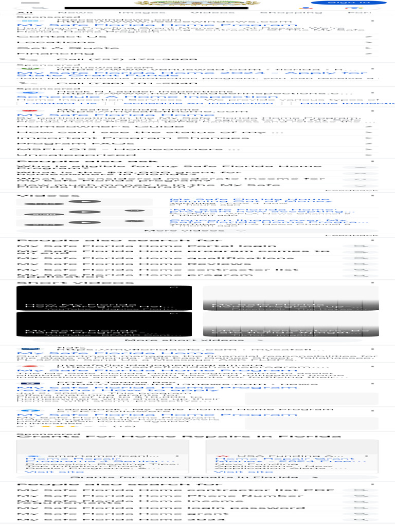My Safe Florida Home - Google Search | PDF