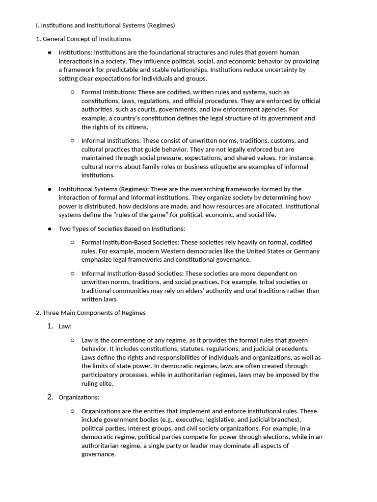 Understanding Institutional Systems | PDF | Money | Institution
