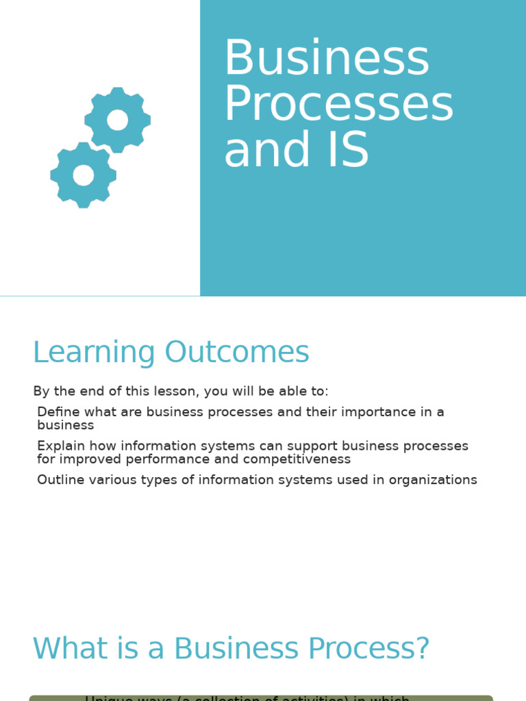 Business Processes and IS | PDF | Information | Intelligence