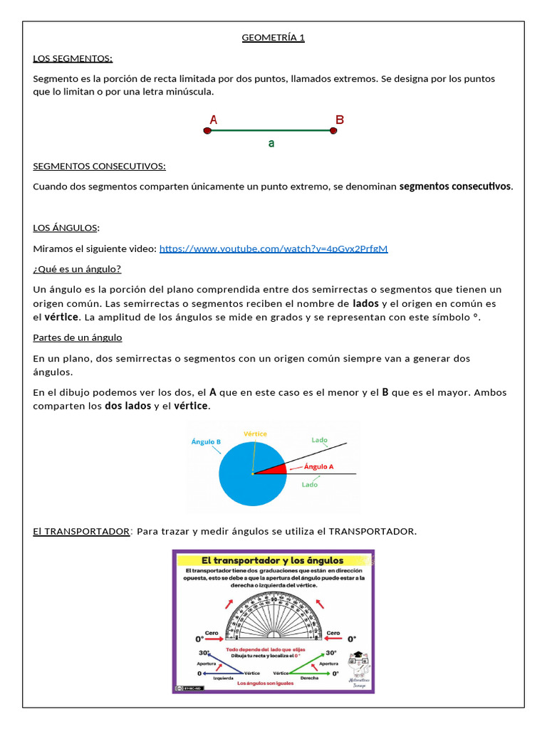 GEOMETRÍA 1 | PDF | Triángulo | Ángulo