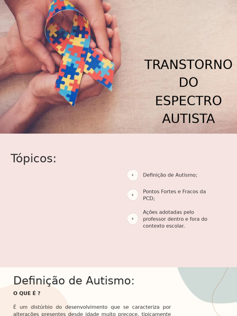 Entendendo o Transtorno do Espectro Autista | PDF | Autismo | Ciências ...