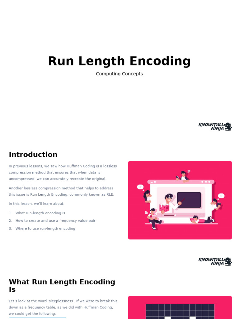 11 Run Length Encoding | PDF | Data Compression | Encodings