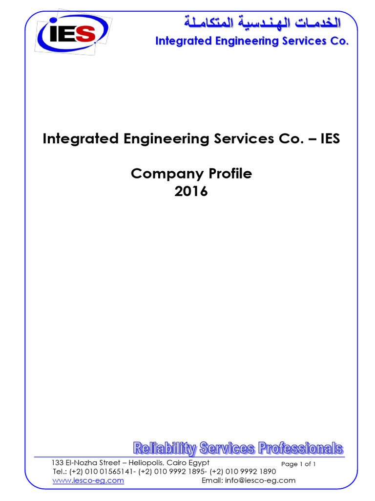 Integrated Engineering Services Profile | PDF | Leak | Thermography