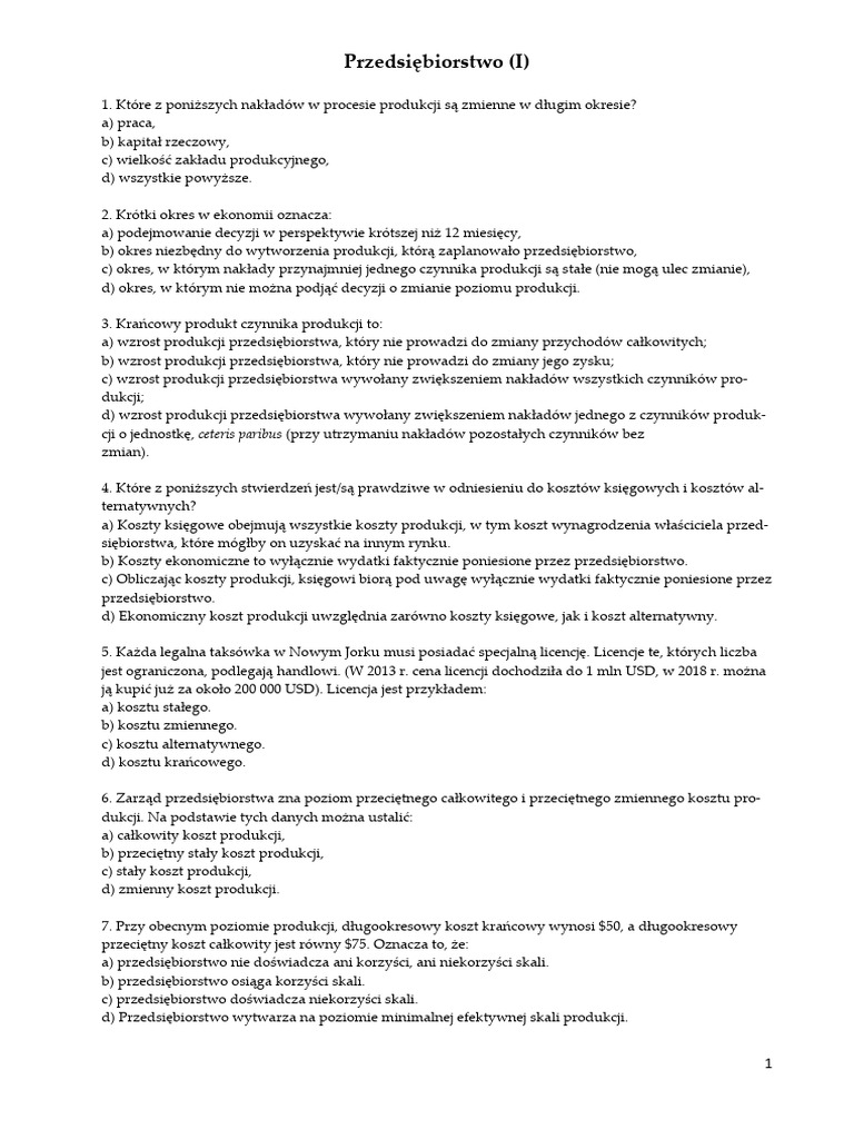 CW 7 Przedsiebiorstwo | PDF