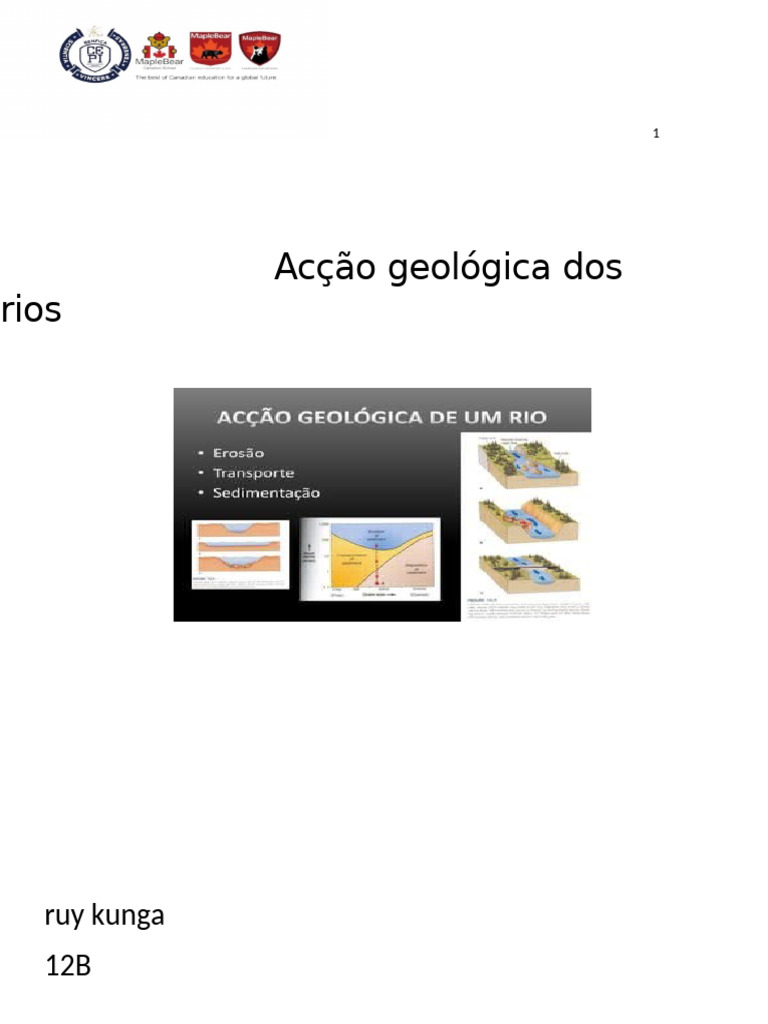 Ação Geológica dos Rios: Erosão e Sedimentação | PDF | Erosão | Rio