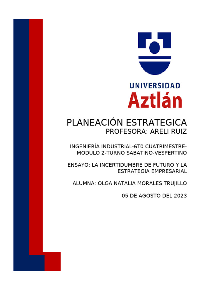 Estrategia Empresarial y Futuro Incertidumbre | PDF | Toma de ...