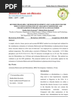 Download Reverse Phase-hplc Method Development and Validation for the Simultaneous Estimation of Azilsartan Medoxomil and Chlortalidone in Pharmaceutical Dosage Forms by jamonline SN83222398 doc pdf