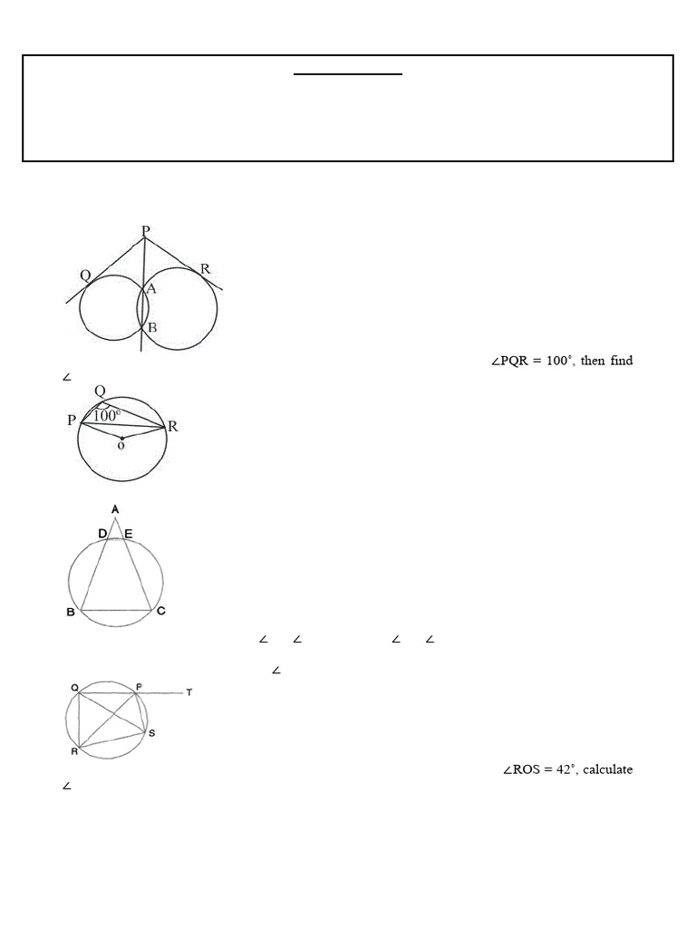 Circles Pdf Circle Geometry
