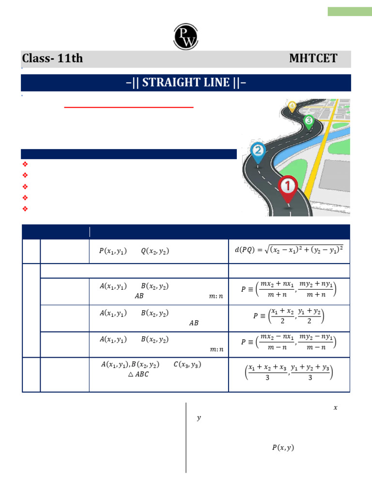 STRAIGHT LINE Short Notes MHTCET Rankers 202567347348337d5d9e7d4065bd ...