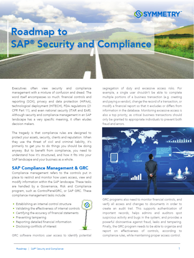 Symmetry SAP Security Compliance Roadmap | PDF | Computer Security ...